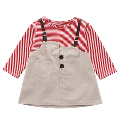 2019 Autumn Casual Baby Girls Cute Long Sleeve Fake 2 Piece Striped Print Patchwork Dress Kids Dresses
2019 Autumn Casual Baby Girls Cute Long Sleeve Fake 2 Piece Striped Print Patchwork Dress Kids Dresses