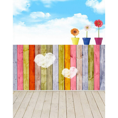 Rainbow Wall Photo Backdrop 57FT Vinyl Fabric Cloth Digital Printing Photo Background s-2219