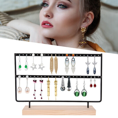 Womens Fashion Wood Metal Earrings Necklace Jewelry Display Rack Stand Organizer Holder Rack
Womens Fashion Wood Metal Earrings Necklace Jewelry Display Rack Stand Organizer Holder Rack