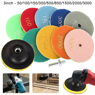 12Pcs 3" 80mm Flexible Dry Diamond Polishing Pad Set for Engineered Stone Granite Marble Quartz
12Pcs 3" 80mm Flexible Dry Diamond Polishing Pad Set for Engineered Stone Granite Marble Quartz