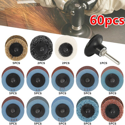 60pcs Abrasive Disc Set FineMediumCoarse Assorted Roll Lock Roloc Sanding Discs Surface Conditioning R-Type Quick Change Disc
60pcs Abrasive Disc Set FineMediumCoarse Assorted Roll Lock Roloc Sanding Discs Surface Conditioning R-Type Quick Change Disc