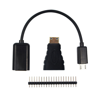 Mini HDMI to HDMI Adapter OTG Cable 20 pin GPIO Header for Raspberry Pi Zero for Raspberry Pi Zero Accessories kit 3 in 1
Mini HDMI to HDMI Adapter OTG Cable 20 pin GPIO Header for Raspberry Pi Zero for Raspberry Pi Zero Accessories kit 3 in 1
