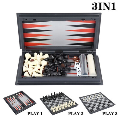 New Portable 3 in 1 Backgammon Magnetic Chess Set Folding Board Game International Chess Folding Chess
New Portable 3 in 1 Backgammon Magnetic Chess Set Folding Board Game International Chess Folding Chess