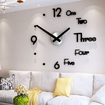 Black Silver Modern DIY Big Number 3D Wall Clock Modern Design 3D Wall Sticker Home Decoration
Black Silver Modern DIY Big Number 3D Wall Clock Modern Design 3D Wall Sticker Home Decoration