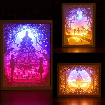 Willstar Creative LED Paper Carving Light 3D Shadow Paper-Cut Sculptures Lamp Desktop Light Christmas New-Year Party Decoration
Willstar Creative LED Paper Carving Light 3D Shadow Paper-Cut Sculptures Lamp Desktop Light Christmas New-Year Party Decoration
