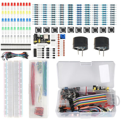 Willstar 2 Styles Electronic Component Starter Kit Breadboard Capacitor LED Buzzer Resistor for Learning Kit
Willstar 2 Styles Electronic Component Starter Kit Breadboard Capacitor LED Buzzer Resistor for Learning Kit