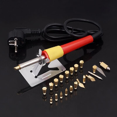 Pyrography Tool Wood Burning Electric Soldering Iron Pen 21 Piece Set Kit Set Tips Pyrography Leather Crafts Carving
Pyrography Tool Wood Burning Electric Soldering Iron Pen 21 Piece Set Kit Set Tips Pyrography Leather Crafts Carving