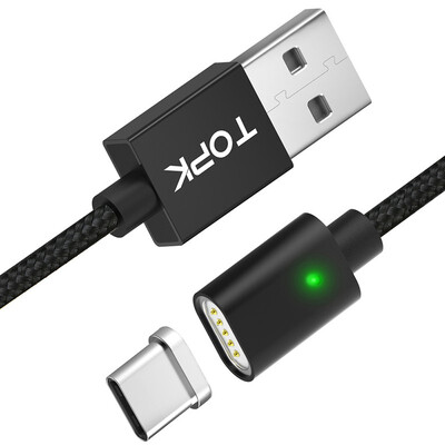 TOPK 2MF-Line2 USB C Magnetic Cable Nylon Braided Type C Charge Cable For Samsung Galaxy Note 9 S9 Plus USB Type-C Magnet Charge
TOPK 2MF-Line2 USB C Magnetic Cable Nylon Braided Type C Charge Cable For Samsung Galaxy Note 9 S9 Plus USB Type-C Magnet Charge