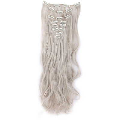 24" Curly 8 Pcs Full Head Clip in Hair Extensions Synthetic 8 Piece 18 Clips Hairpiece Long Wave Trendy Design for Women
24" Curly 8 Pcs Full Head Clip in Hair Extensions Synthetic 8 Piece 18 Clips Hairpiece Long Wave Trendy Design for Women