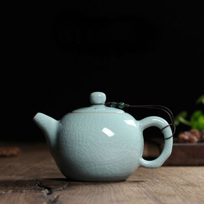 Chinese Longquan Klin Celadon Ceramic Kung Fu Teapot With Filter 240ml 8oz Ice Veins Light Sky Blue
Chinese Longquan Klin Celadon Ceramic Kung Fu Teapot With Filter 240ml 8oz Ice Veins Light Sky Blue