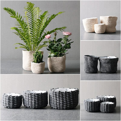 Cotton Rope Planter Basket Woven Storage Basket Plant Cover Basket Bin Hand Made Gift Basket Thin Grey Large
Cotton Rope Planter Basket Woven Storage Basket Plant Cover Basket Bin Hand Made Gift Basket Thin Grey Large