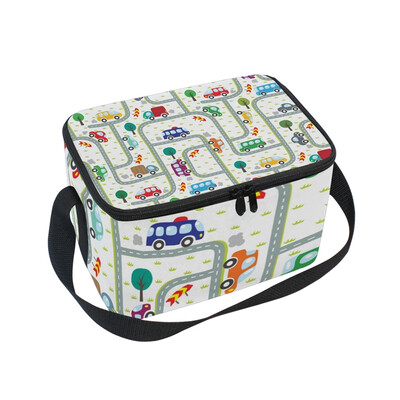 ALAZA Lunch Box Insulated Lunch Bag Large Cooler Cars On The Road Tote Bag
ALAZA Lunch Box Insulated Lunch Bag Large Cooler Cars On The Road Tote Bag