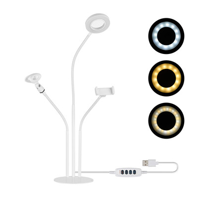 3-in-1 Flexible Broadcast Microphone Desktop Stand with Selfie Ring Light Smartphone Mic Holder for Live Streaming Broadcasting
3-in-1 Flexible Broadcast Microphone Desktop Stand with Selfie Ring Light Smartphone Mic Holder for Live Streaming Broadcasting