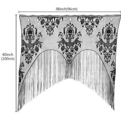 1pc New Halloween Decoration Tassel Tablecloth Black Lace Spiderweb Tablecloth Fireplace Mantle Scarf Cover Party Festival Decor
1pc New Halloween Decoration Tassel Tablecloth Black Lace Spiderweb Tablecloth Fireplace Mantle Scarf Cover Party Festival Decor