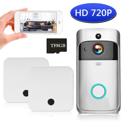 WiFi Smart Wireless Security DoorBell Smart HD 720P Visual Intercom Recording Video Door Phone Remote Home Monitoring Night Vision
WiFi Smart Wireless Security DoorBell Smart HD 720P Visual Intercom Recording Video Door Phone Remote Home Monitoring Night Vision