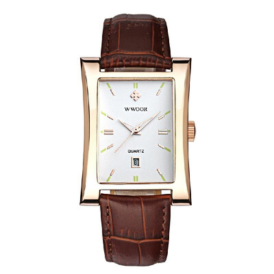 WWOOR Eye-catching Rectangle Dial Quartz Watch Business Waterproof Leather Band Calendar Wrist Watch
WWOOR Eye-catching Rectangle Dial Quartz Watch Business Waterproof Leather Band Calendar Wrist Watch