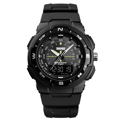 SKMEI 1454 Men Analog Digital Electronic Watch Fashion Casual Outdoor Sports Male Wristwatch 3 Time Display Alarm Stopwatch 5ATM W
SKMEI 1454 Men Analog Digital Electronic Watch Fashion Casual Outdoor Sports Male Wristwatch 3 Time Display Alarm Stopwatch 5ATM W