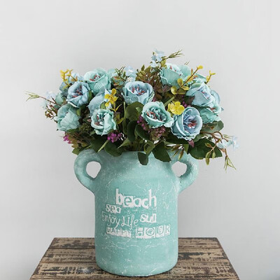 Simulation flower European style bouquet of Maria Rose fake flower wedding layout Amazon home shopping mall potted ornaments blue
Simulation flower European style bouquet of Maria Rose fake flower wedding layout Amazon home shopping mall potted ornaments blue