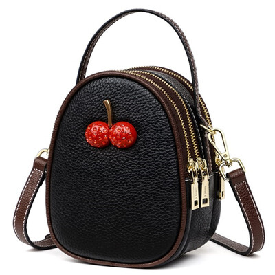 Women Handbag Genuine Cow Leather Small Oval Shoulder Bag Female Crossbody Handbags Lock Strawberry Girls Vintage 3 Zippers Bags
Women Handbag Genuine Cow Leather Small Oval Shoulder Bag Female Crossbody Handbags Lock Strawberry Girls Vintage 3 Zippers Bags