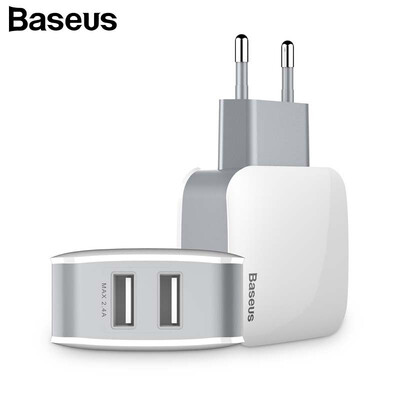 Baseus Dual USB Charger EU Plug Wall Charger 5V 24A Fast Charging adapter For iPhone Samsung Xiaomi Phone USB Charger Plug
Baseus Dual USB Charger EU Plug Wall Charger 5V 24A Fast Charging adapter For iPhone Samsung Xiaomi Phone USB Charger Plug
