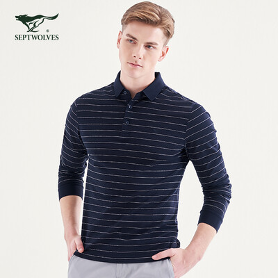 Seven wolves T-shirt 2019 spring new middle-aged mens fashion casual business mercerized cotton lapel long-sleeved T-shirt mens navy 16548AM
Seven wolves T-shirt 2019 spring new middle-aged mens fashion casual business mercerized cotton lapel long-sleeved T-shirt mens navy 16548AM