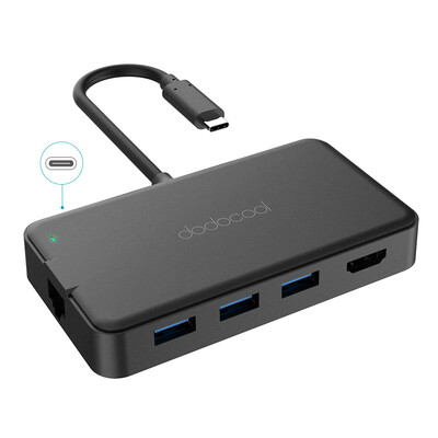 dodocool 6-in-1 Multifunction USB-C Hub with Type-C Power Delivery 4K Video HD Output Port Gigabit Ethernet Adapter&3 SuperSpe
dodocool 6-in-1 Multifunction USB-C Hub with Type-C Power Delivery 4K Video HD Output Port Gigabit Ethernet Adapter&3 SuperSpe