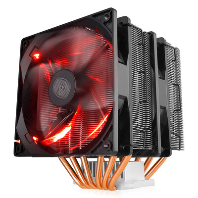 Cooler Master T611P CPU air-cooled radiator supports I9 2066 AM46 heat pipe direct touch 12CM blue light double fan white light top cover
Cooler Master T611P CPU air-cooled radiator supports I9 2066 AM46 heat pipe direct touch 12CM blue light double fan white light top cover