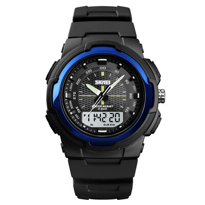 SKMEI 1454 Men Analog Digital Electronic Watch Fashion Casual Outdoor Sports Male Wristwatch 3 Time Display Alarm Stopwatch 5ATM
SKMEI 1454 Men Analog Digital Electronic Watch Fashion Casual Outdoor Sports Male Wristwatch 3 Time Display Alarm Stopwatch 5ATM