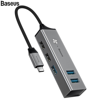 Baseus Type-c or USB 30 to 3 USB30 2 USB20 OTG HUB Converter Adapter Compatible Windows Mac OS System for Type-C MacBook
Baseus Type-c or USB 30 to 3 USB30 2 USB20 OTG HUB Converter Adapter Compatible Windows Mac OS System for Type-C MacBook