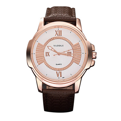 YAZOLE 386 Quartz Watch Wrist Watch PU Leather Roman Scale Carved Time Dial Man Watch
YAZOLE 386 Quartz Watch Wrist Watch PU Leather Roman Scale Carved Time Dial Man Watch