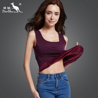 Kangaroo ladies warm vests plush round neck warm vest thermal underwear top dark purple
Kangaroo ladies warm vests plush round neck warm vest thermal underwear top dark purple