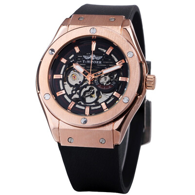 WINNER Luminous Luxury Automatic Mechanical Men Watch Skeleton Self-Winding Sports Style Men Casual Wristwatch Rubber Band Masculi
WINNER Luminous Luxury Automatic Mechanical Men Watch Skeleton Self-Winding Sports Style Men Casual Wristwatch Rubber Band Masculi