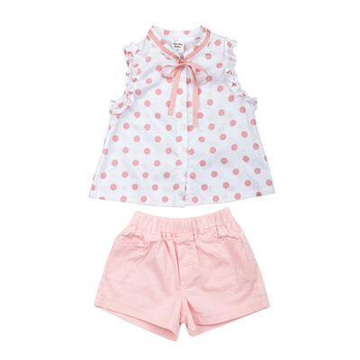 2Pcs Girls Sleeveless Shirts&Skirt Set Dotted Two-piece Dress Cotton Kids Fashion Clothing Outfits Pink For 3-8T 140CM
2Pcs Girls Sleeveless Shirts&Skirt Set Dotted Two-piece Dress Cotton Kids Fashion Clothing Outfits Pink For 3-8T 140CM