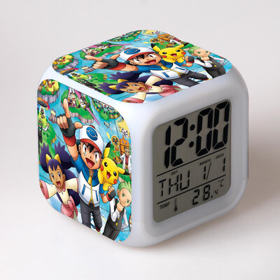Novel Pokemon Pikachu Digital Alarm Clock Night Light LED Flash Light with LCD Display Anime Figures Electric Clocks for Children
Novel Pokemon Pikachu Digital Alarm Clock Night Light LED Flash Light with LCD Display Anime Figures Electric Clocks for Children