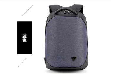 Multi-function anti-theft computer backpack USB charging bag blue