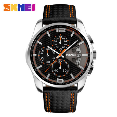 New Men Sport Watch Leather Fashion Waterproof Date Luxury Business Man Chronograph Watch Black
New Men Sport Watch Leather Fashion Waterproof Date Luxury Business Man Chronograph Watch Black