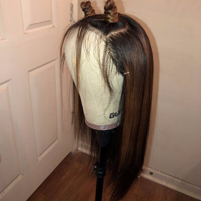 Dark Blonde Ombre Straight Lace Front Brazilian Human Hair Wig For Black Women 130 Density Short Virgin Hair Wig Pre-Plucked
Dark Blonde Ombre Straight Lace Front Brazilian Human Hair Wig For Black Women 130 Density Short Virgin Hair Wig Pre-Plucked
