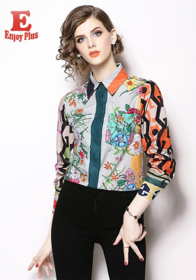 S M L XL elegant satin new autumn 2018 women blouse shirt long sleeve vintage flower digital print slim office lady top
S M L XL elegant satin new autumn 2018 women blouse shirt long sleeve vintage flower digital print slim office lady top