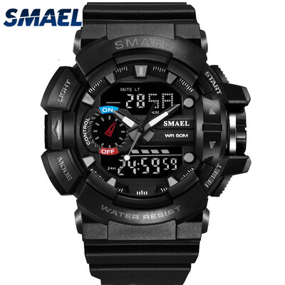 Mens Stylish Sports Multi-function Electronic Waterproof Watch Dual Display Wristwatches
Mens Stylish Sports Multi-function Electronic Waterproof Watch Dual Display Wristwatches