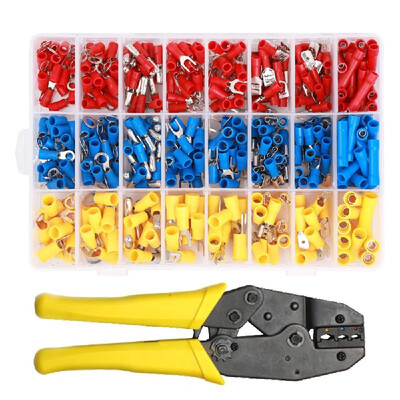 401pcs Electrical Wire Terminal&Crimping Plier Kit Including 1pcs Cold Compression Plier 400pcs Connectors Terminals
401pcs Electrical Wire Terminal&Crimping Plier Kit Including 1pcs Cold Compression Plier 400pcs Connectors Terminals