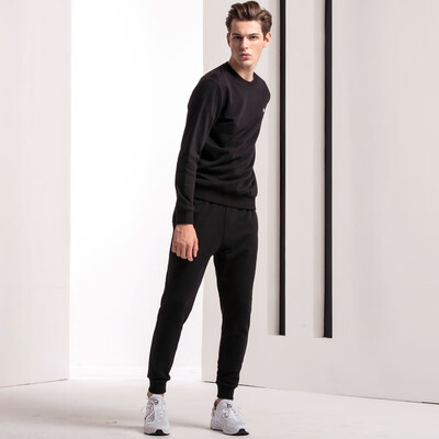 361 degrees mens 2018 winter new set simple print sportswear 651843993-1 basic black S