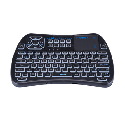 iPazzPort KP81061 Mini Wireless Keyboard 24G Air Mouse Remote Control with Touchpad LED Backlit Rechargable Li-ion Battery USB ca
iPazzPort KP81061 Mini Wireless Keyboard 24G Air Mouse Remote Control with Touchpad LED Backlit Rechargable Li-ion Battery USB ca
