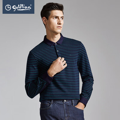 Jin Lilai 2018 Autumn Mens Skin Soft Warm Stripe Lapel Business Casual Long Sleeve T-Shirt Green Strip
Jin Lilai 2018 Autumn Mens Skin Soft Warm Stripe Lapel Business Casual Long Sleeve T-Shirt Green Strip