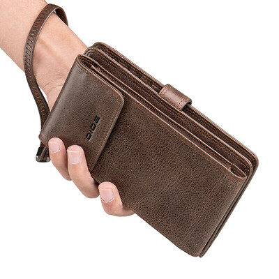 Dede DiDe wallet mens handbag head layer leather clutch bag long paragraph multi-function retro mobile phone bag DQ752 dark brown
Dede DiDe wallet mens handbag head layer leather clutch bag long paragraph multi-function retro mobile phone bag DQ752 dark brown