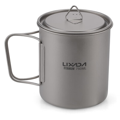 Lixada Ultralight Titanium Cup Outdoor Portable Camping Picnic Water Cup Mug with Foldable Handle 300ml 350ml 420ml 550ml 
Lixada Ultralight Titanium Cup Outdoor Portable Camping Picnic Water Cup Mug with Foldable Handle 300ml 350ml 420ml 550ml