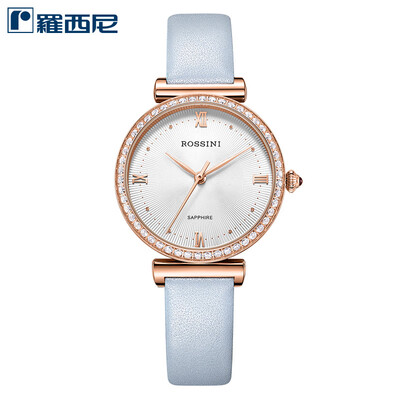 ROSSINI watch classic series fresh blue belt imported movement quartz ladies watch diamond waterproof female table 618856G01D
ROSSINI watch classic series fresh blue belt imported movement quartz ladies watch diamond waterproof female table 618856G01D