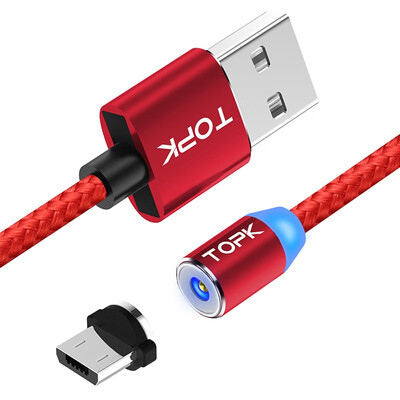 TOPK R-Line2 2M LED Magnetic Micro USB Cable Premium Nylon Braided Magnet Microusb Charger Cable for Micro USB Port
TOPK R-Line2 2M LED Magnetic Micro USB Cable Premium Nylon Braided Magnet Microusb Charger Cable for Micro USB Port