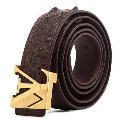 VVBrown mens belt real crocodile leather casual pants belt business gift box standard bone thorn models brown gold buckle 115cm
VVBrown mens belt real crocodile leather casual pants belt business gift box standard bone thorn models brown gold buckle 115cm