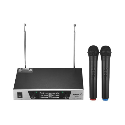 VHF Wireless Microphone System 2 Handheld Mics 1 Receiver with LCD display for Karaoke Business Meeting Speech Home Entertainmen
VHF Wireless Microphone System 2 Handheld Mics 1 Receiver with LCD display for Karaoke Business Meeting Speech Home Entertainmen