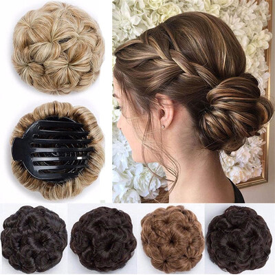 Elegant Chignon Clip in Hair Bun Extension Donut Claw Jaw Updo Synthetic Combs Curly Weave Hair Scrunchies
Elegant Chignon Clip in Hair Bun Extension Donut Claw Jaw Updo Synthetic Combs Curly Weave Hair Scrunchies